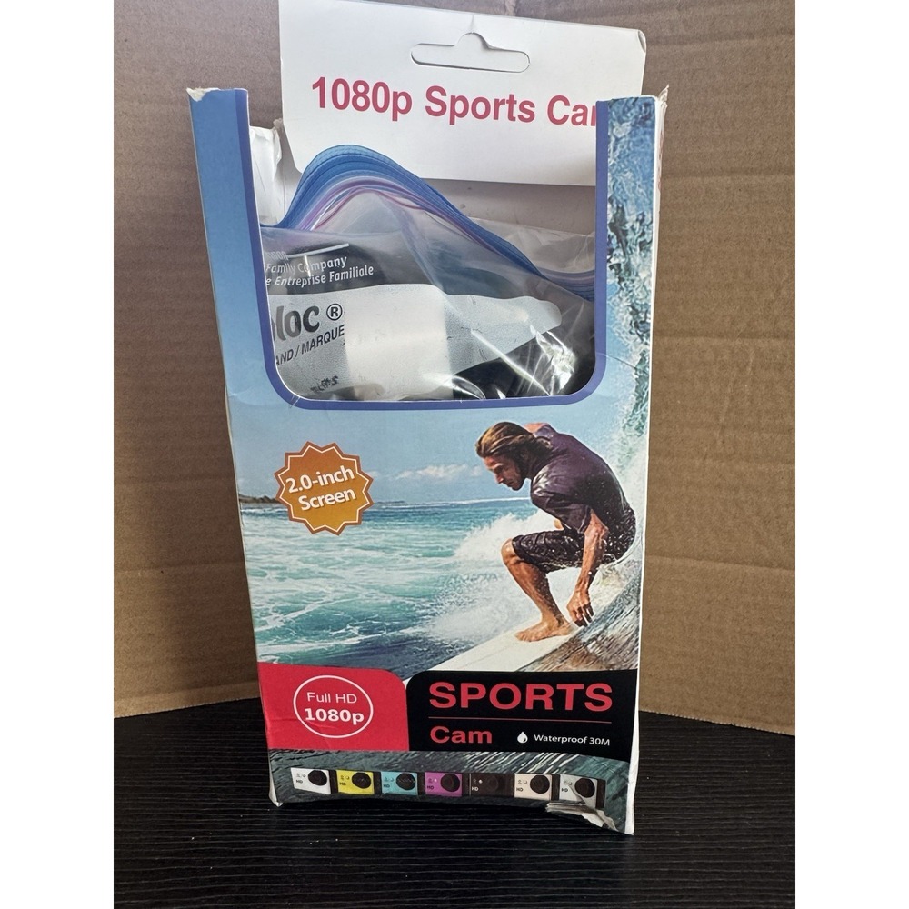 Sports Cam Video Camera 2.0" Screen Waterproof All Accessories Extra Card
